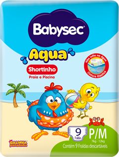 Fralda Babysec Piscina P/M 9un