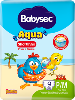 Fralda Babysec Piscina P/M 9un