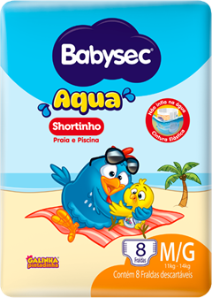 Fralda Babysec Piscina M/G 8un