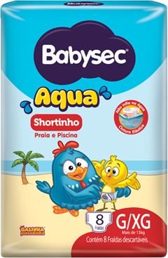 Fralda Babysec Piscina G/Xg 8un