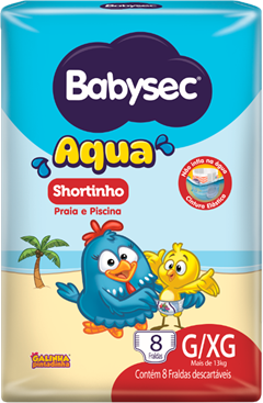 Fralda Babysec Piscina G/Xg 8un