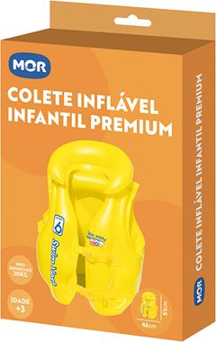 Colete Inflavel Infantil Mor Premium 3 A 6 Anos Ate 30kg