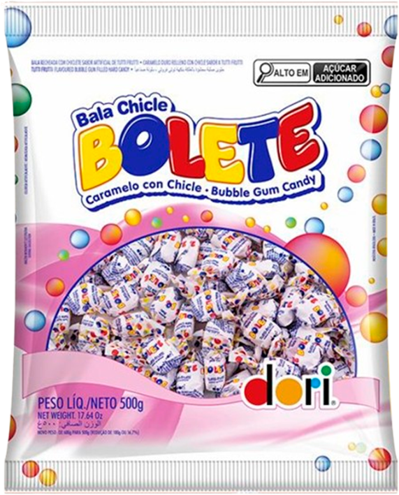 Bala Dori Bolete Chicle Tutti Frutt 500g