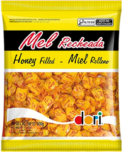 Bala Dori Dura Recheada Mel 500g