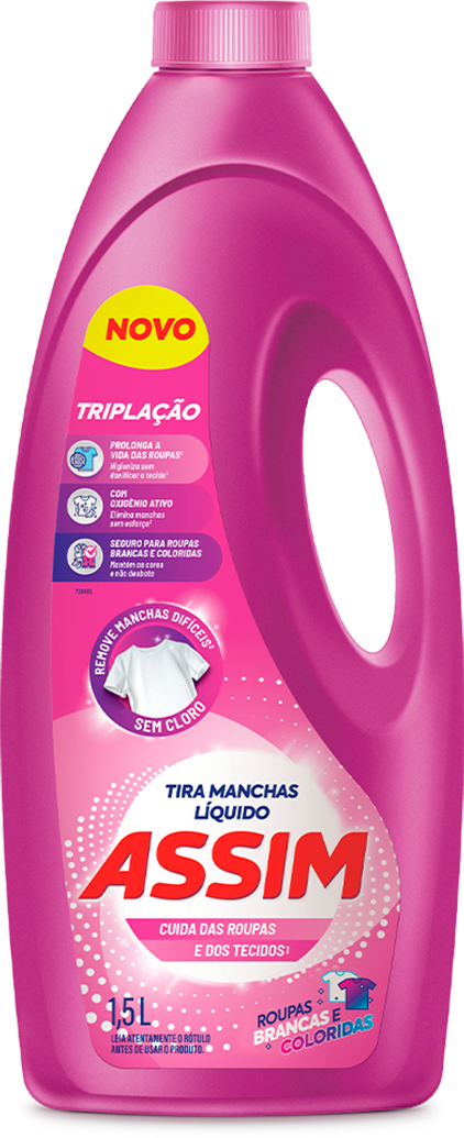 Alvejante Sem Cloro Assim Roupas Rosa 1,5l