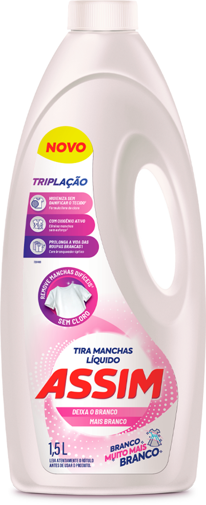 Alvejante Sem Cloro Assim  Roupas Branco 1,5l