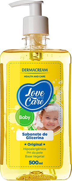 Sabonete Liquido Dermacream Glicerinado Baby Love 500ml