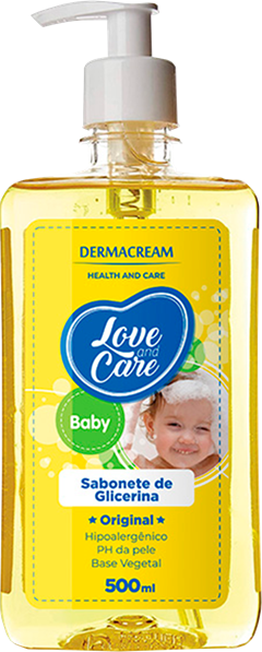 Sabonete Liquido Dermacream Glicerinado Baby Love 500ml
