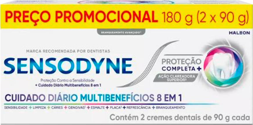 Creme Dental Sensodyne Protecao Completa Promo 2un 90gr