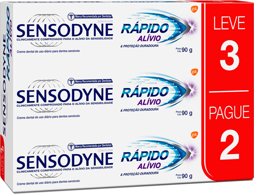 Creme Dental Sensodyne Rapido Alivio L3p2 90gr