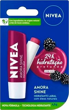 Protetor Labial Nivea Lip Care Amora Shine 4,8gr