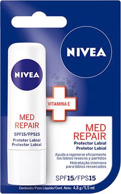 Protetor Labial Nivea Lip Care Med Repair Fps15 4,8gr