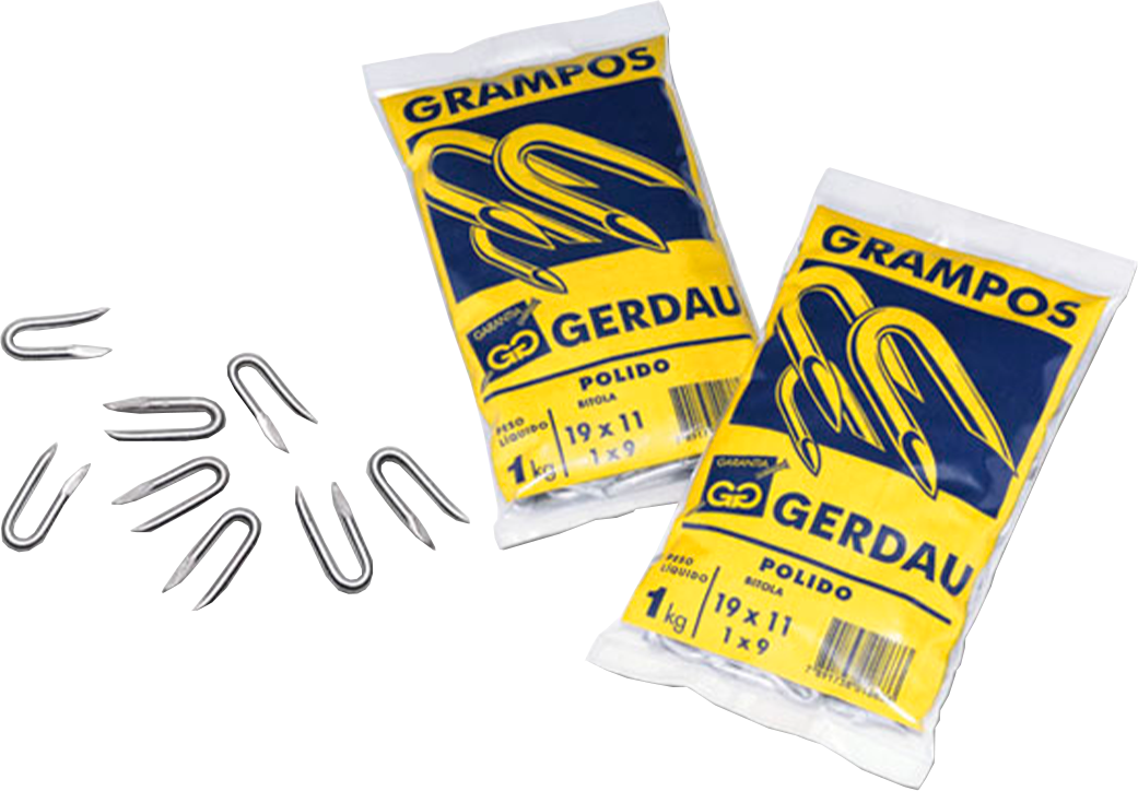 Grampo Para Cerca Gerdau Polido 7/8x9 1kg