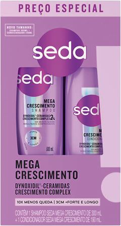 Kit Seda Mega Crescimento Shampoo 300ml +Condicionador 190ml