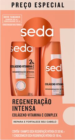 Kit Seda Colageno Vitam C Shampoo 300ml+ Condicionador 190ml