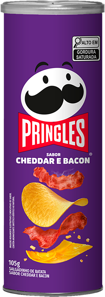 Batata Pringles Cheddar E Bacon 105g