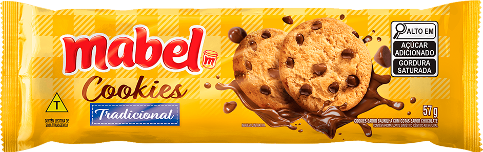 Biscoito Mabel Cookies Gotas De Chocolate 57g