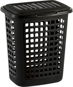 Cesto Plastico Rischioto Com Tampa Preto 30l