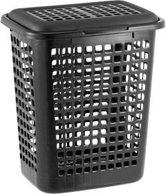 Cesto Plastico Rischioto Telado Com Tampa Preto 60l
