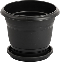 Vaso Plastico Rischioto Redondo Preto 8l