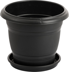 Vaso Plastico Rischioto Redondo Preto 13,5l