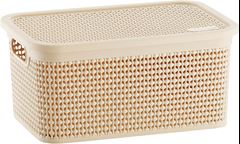 Caixa Organizadora Rischioto Rattan Vanilla 7,5l