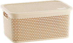 Caixa Organizadora Rischioto Rattan Vanilla 7,5l