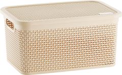 Caixa Organizadora Rischioto Rattan Vanilla 15l