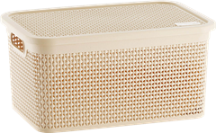 Caixa Organizadora Rischioto Rattan Vanilla 15l