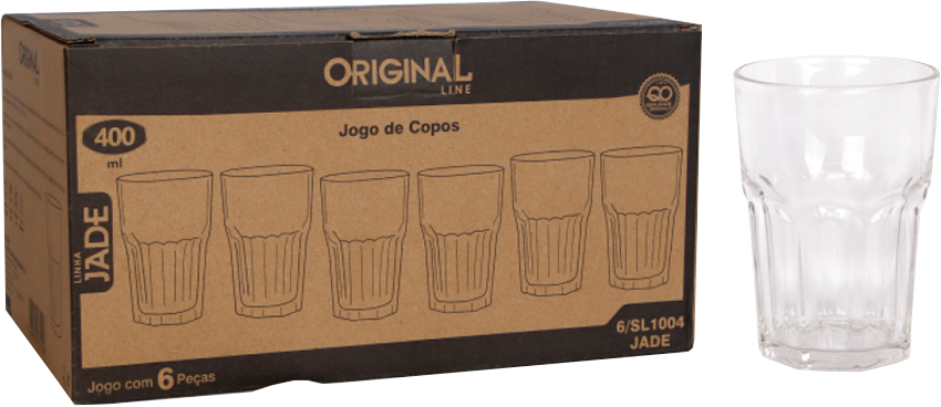 Copo De Vidro Original Line Jade 400ml