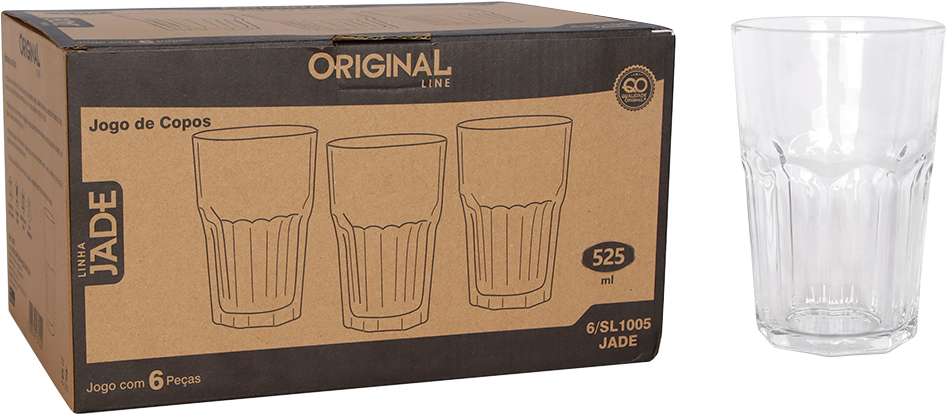 Copo De Vidro Original Line Jade 525ml