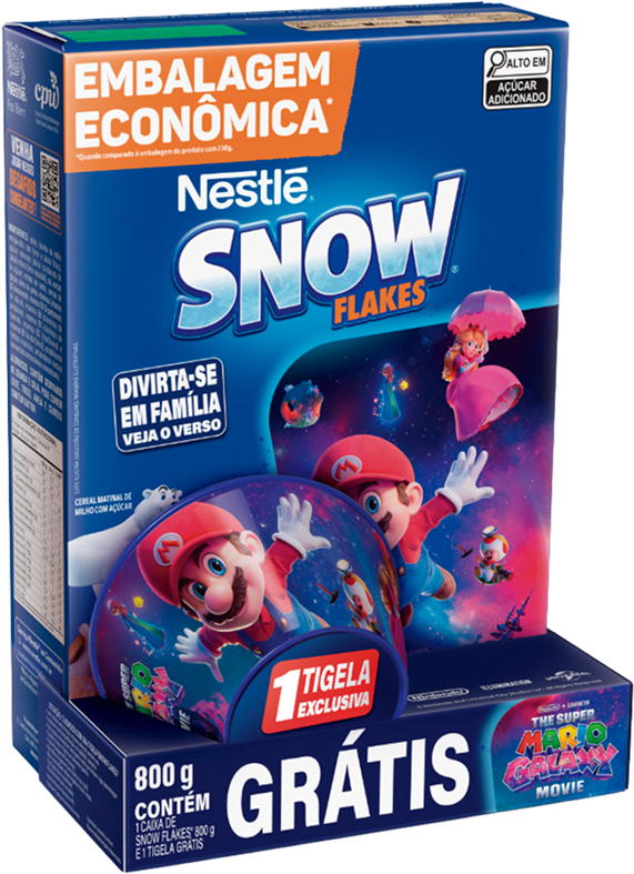 Alimento Matinal Nestle Snow Flakes 800g Gratis 1 Tigela