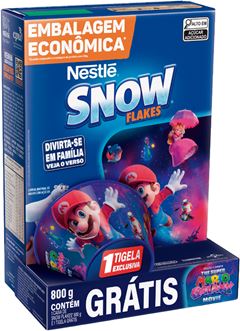 Alimento Matinal Nestle Snow Flakes 800g Gratis 1 Tigela