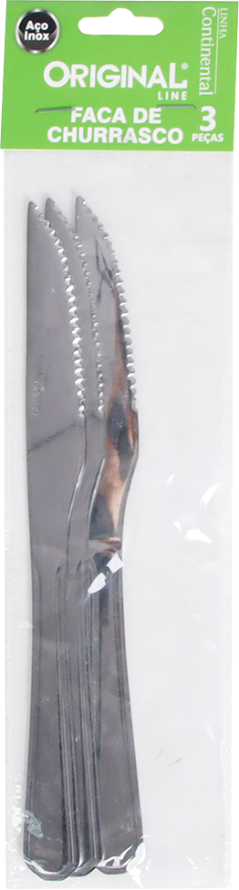 Faca Churrasco Inox Original Line 3pcs