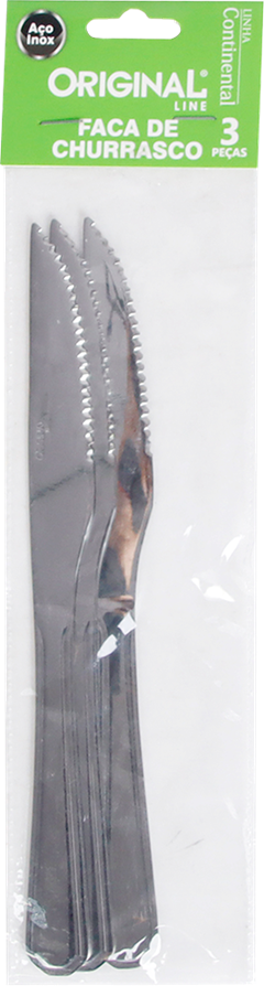 Faca Churrasco Inox Original Line 3pcs