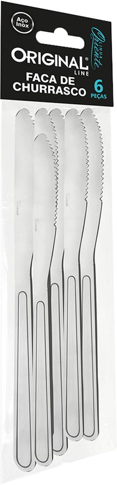 Faca Churrasco Inox Original Line 6pcs