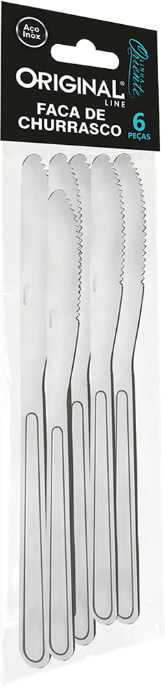 Faca Churrasco Inox Original Line 6pcs