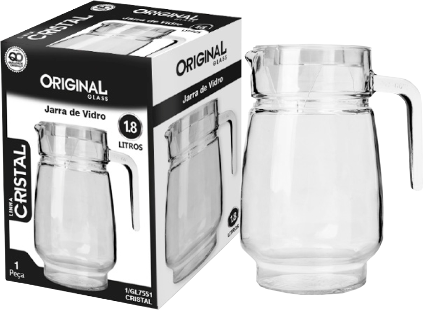 Jarra De Vidro Original Line Crystal 1,8l