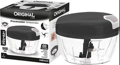 Miniprocessador Plastico Original Line Manual Preto 500ml
