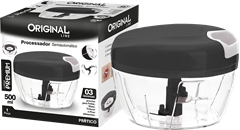 Miniprocessador Plastico Original Line Manual Preto 500ml
