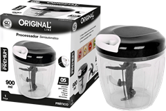 Miniprocessador Plastico Original Line Manual Preto 900ml
