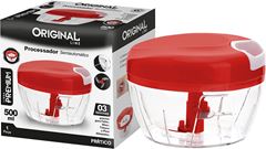 Miniprocessador Plastico Original Line Manual Vermelho 500ml