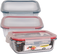 Pote De Vidro Original Line Com Tampa E Trava 620ml