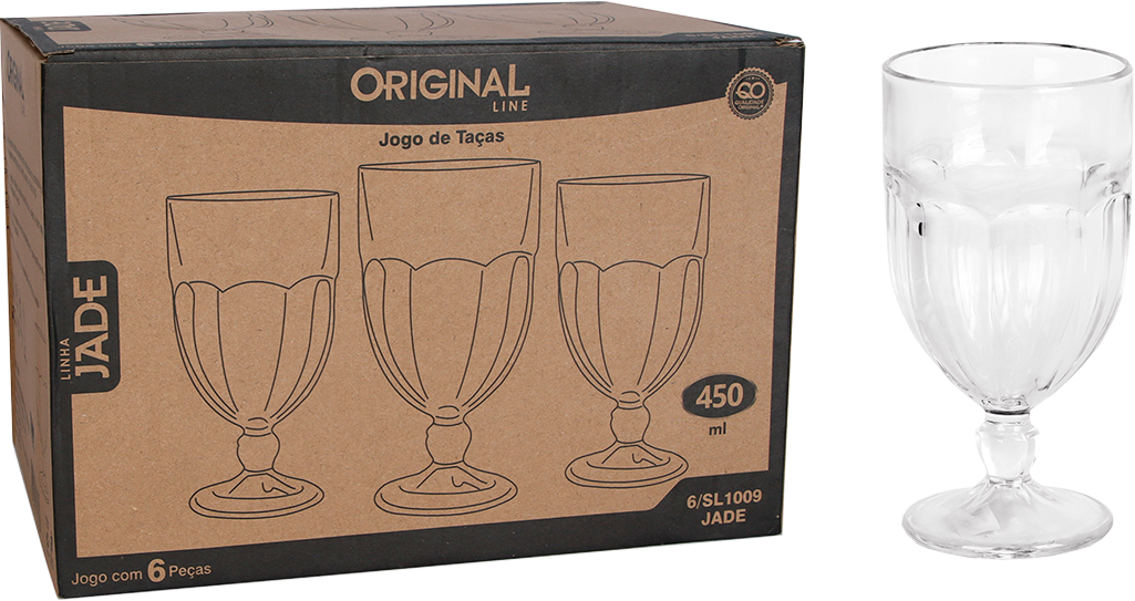 Taca De Vidro Original Line Jade 450ml