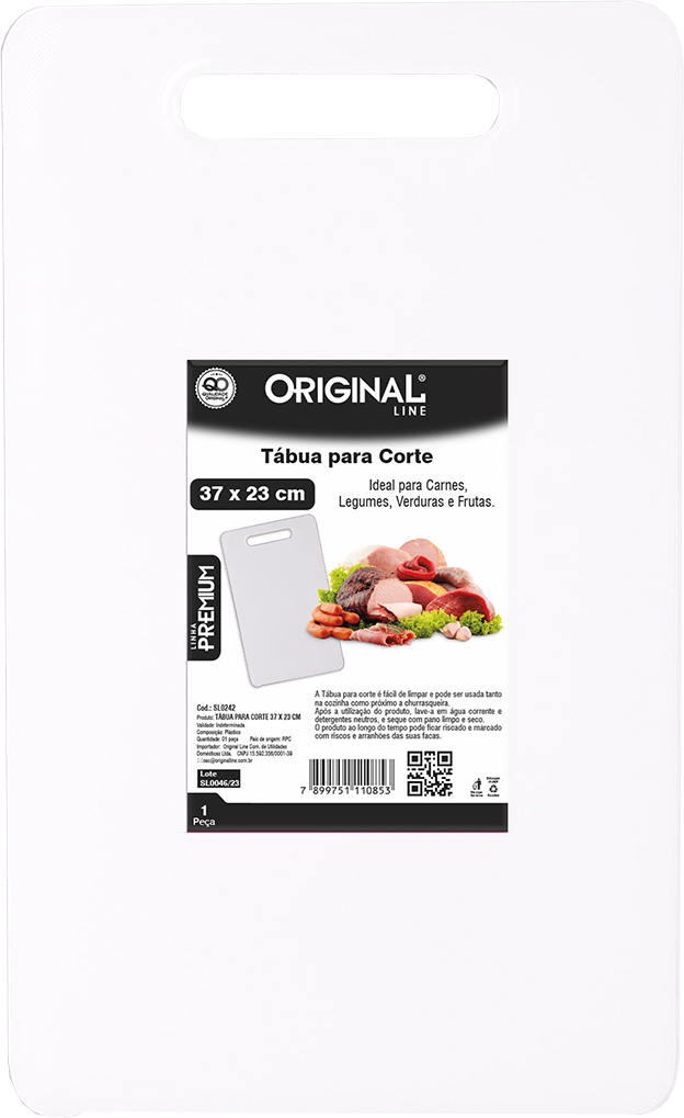 Tabua Plastica Original Line Retangular 37x23cm