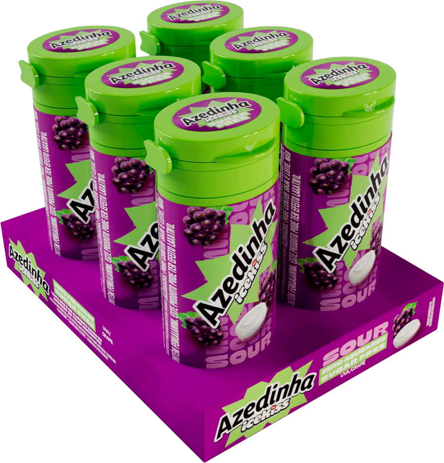 Pastilha Ice Kiss Azedinha Uva Zero 35g