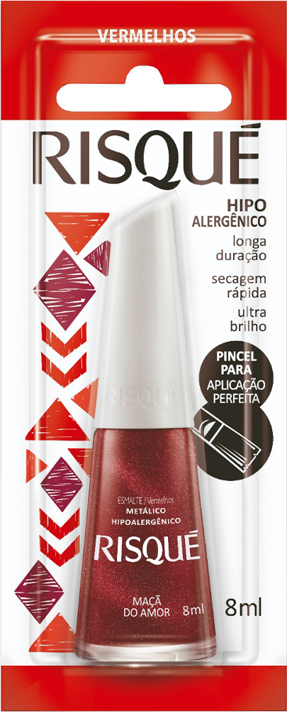 Esmalte Risque Metalico Maca Do Amor 6un