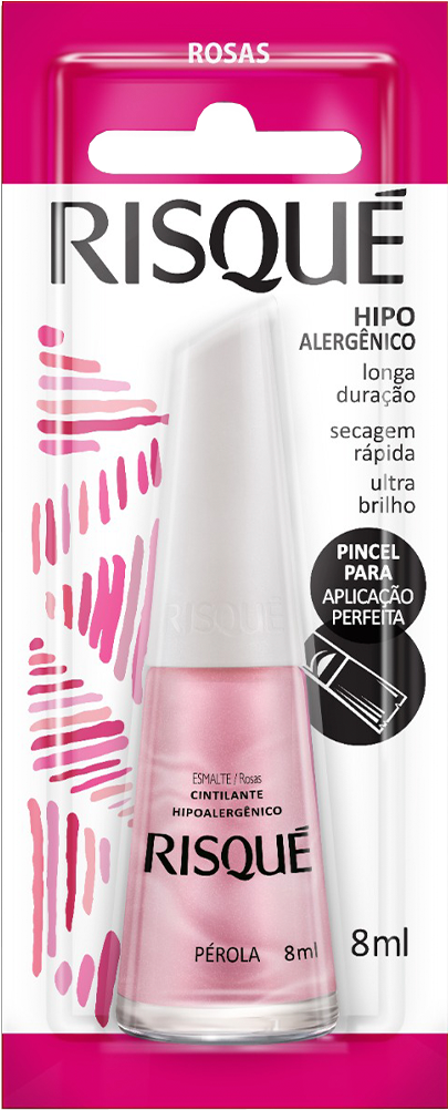 Esmalte Risque Cintilante Perola 6un