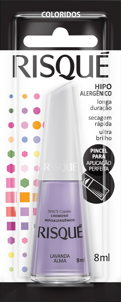 Esmalte Risque Cremoso Lavanda Alma 6un