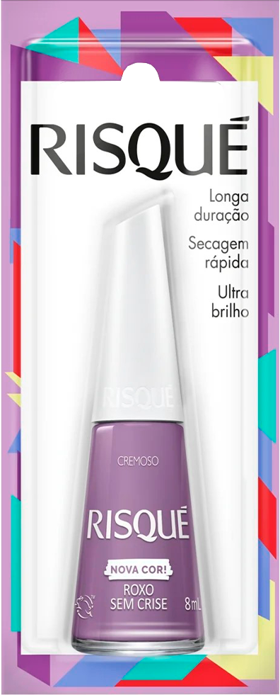 Esmalte Risque Cremoso Roxo Sem Crise 6un